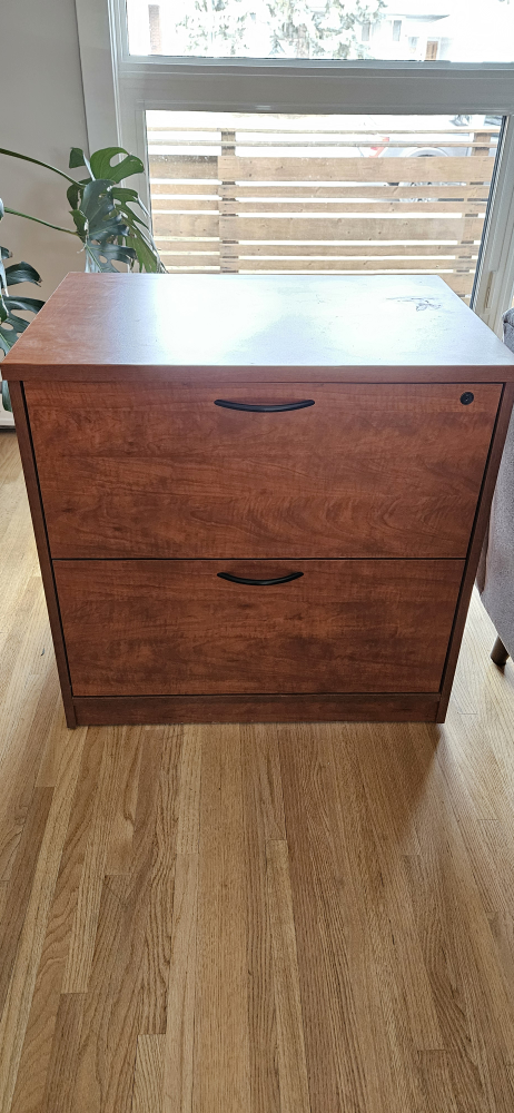 Computer Desk with Lateral Filing Cabinet - photo 2