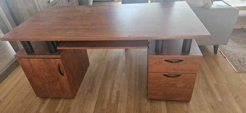 Computer Desk with Lateral Filing Cabinet - photo 4