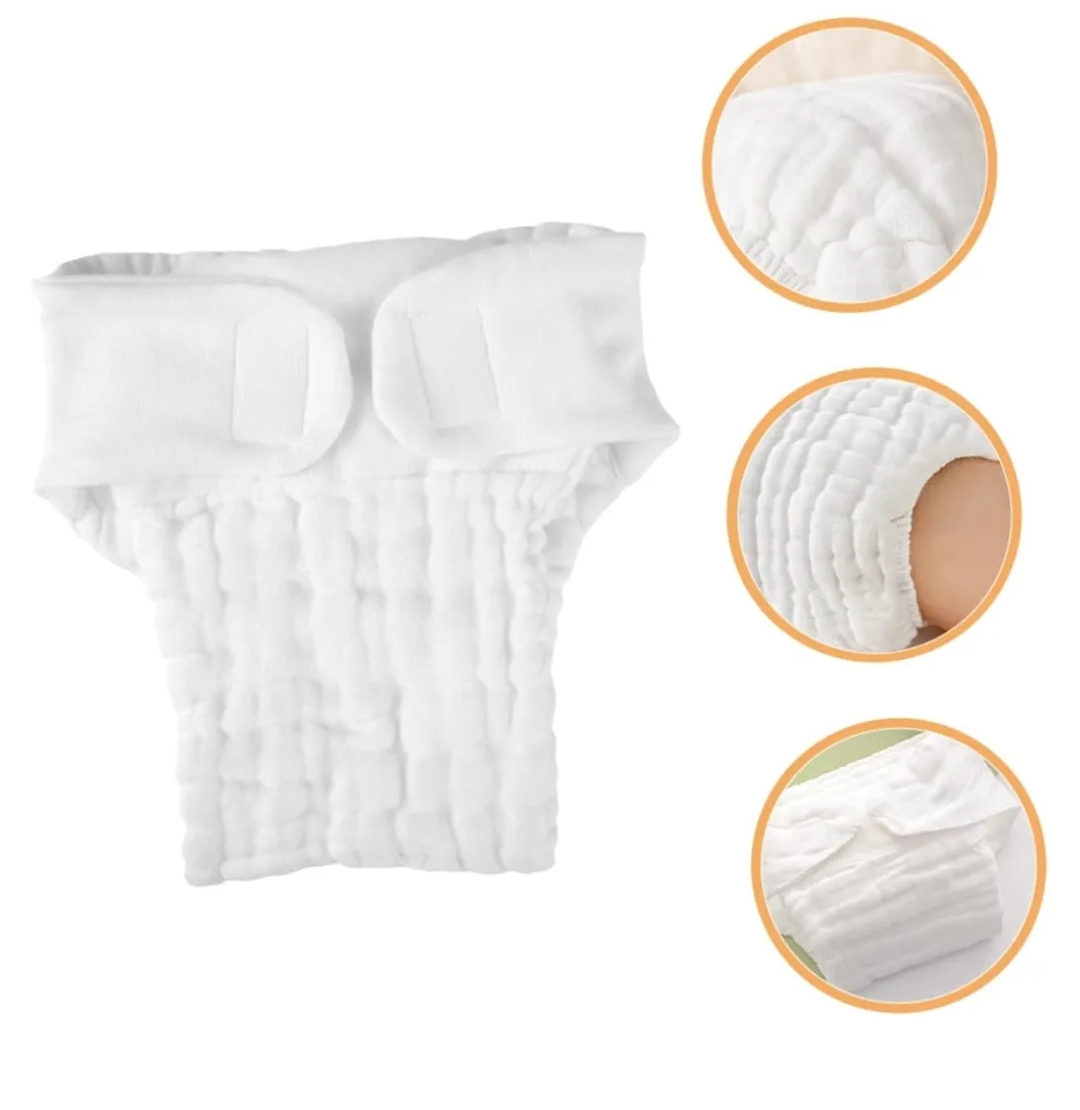 NEW 4pcs Washable Newborn Diapers Nappy Pad White - Cotton - photo 2