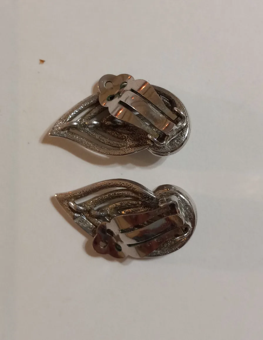 REDUCED Vintage Art deco silver earrings image indicator(3)