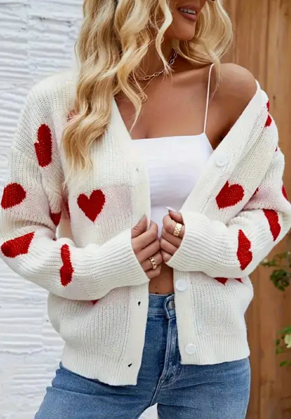 Red Heart Knit Cardigan - photo 3