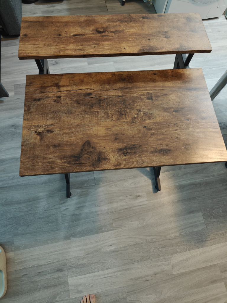 Two-Tiered Computer Desk with Z-Shaped Legs - photo 3