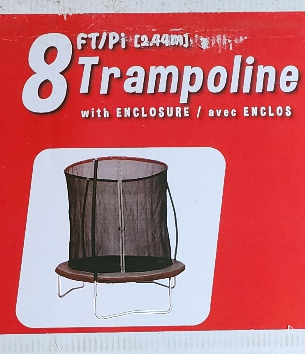 8ft Trainor Sports Trampoline with Enclosure - New in Box