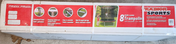 8ft Trainor Sports Trampoline with Enclosure - New in Box - photo 2