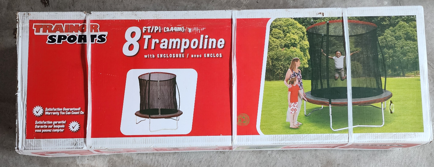 8ft Trainor Sports Trampoline with Enclosure - New in Box - photo 3