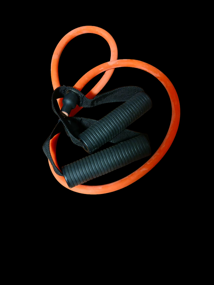 Orange Exercise Resistance Band with Handles - photo 2