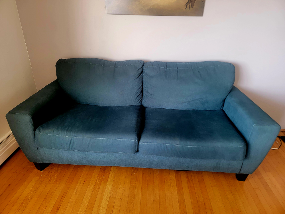 Teal Sofa Couch - Two Seater - photo 4