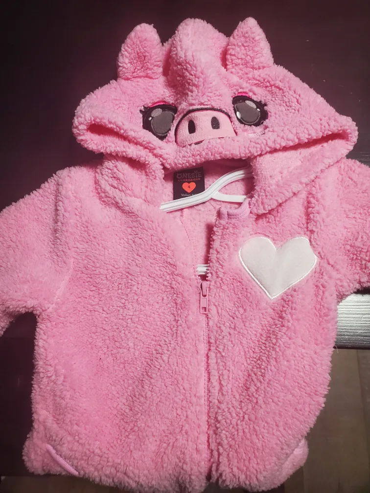 Pink Pig Onesie Size 4 thumbnail