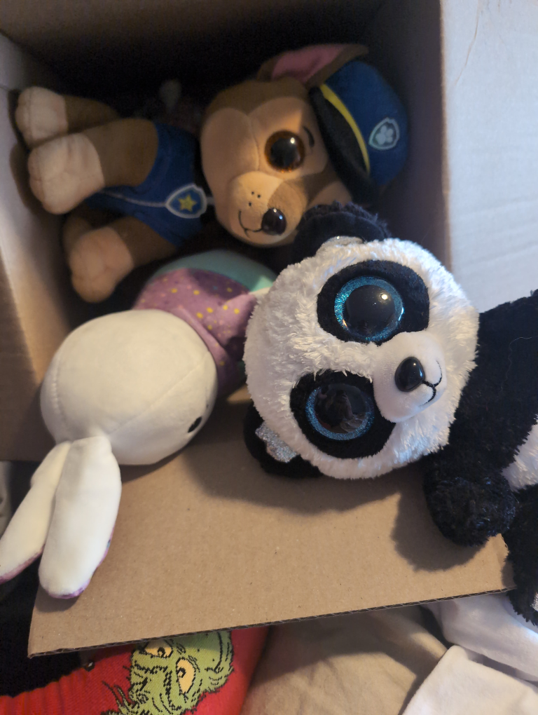 Box Full of Stuffed Animals #freecycle