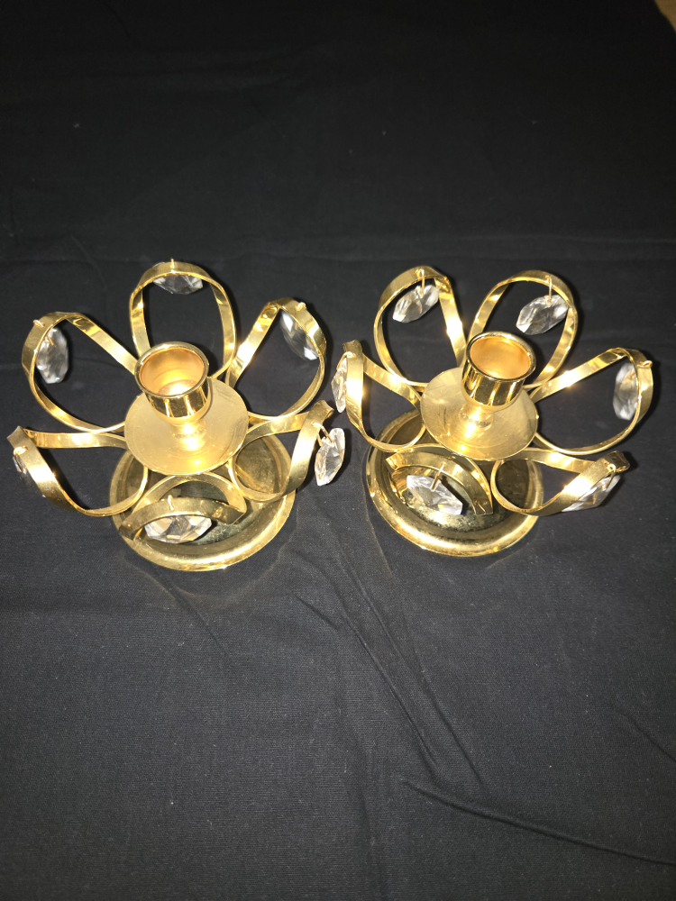 Vintage Crystal Delight Candlesticks