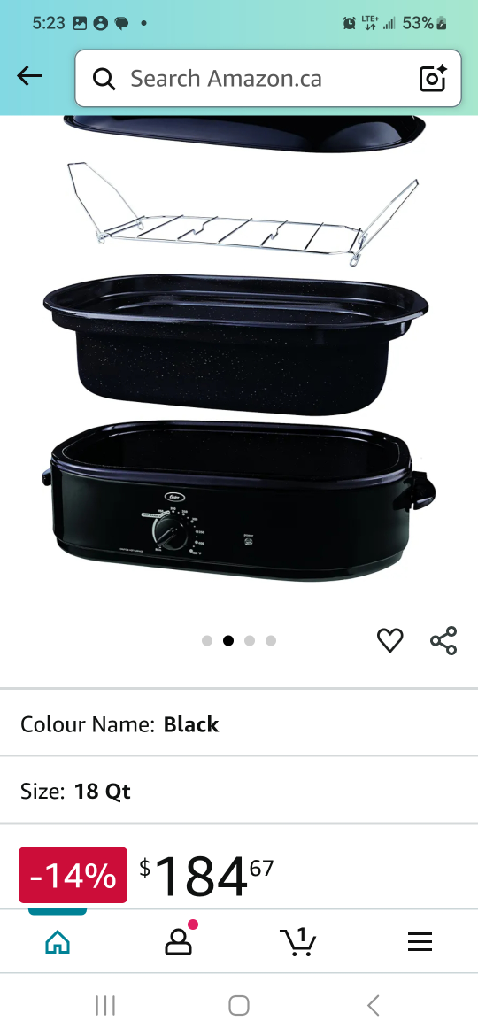 18 Qt Black Roaster Oven - photo 2