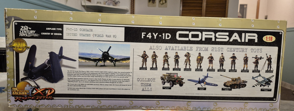 F4Y-1D Corsair 1:18 Scale Model Airplane with Pilot - photo 4