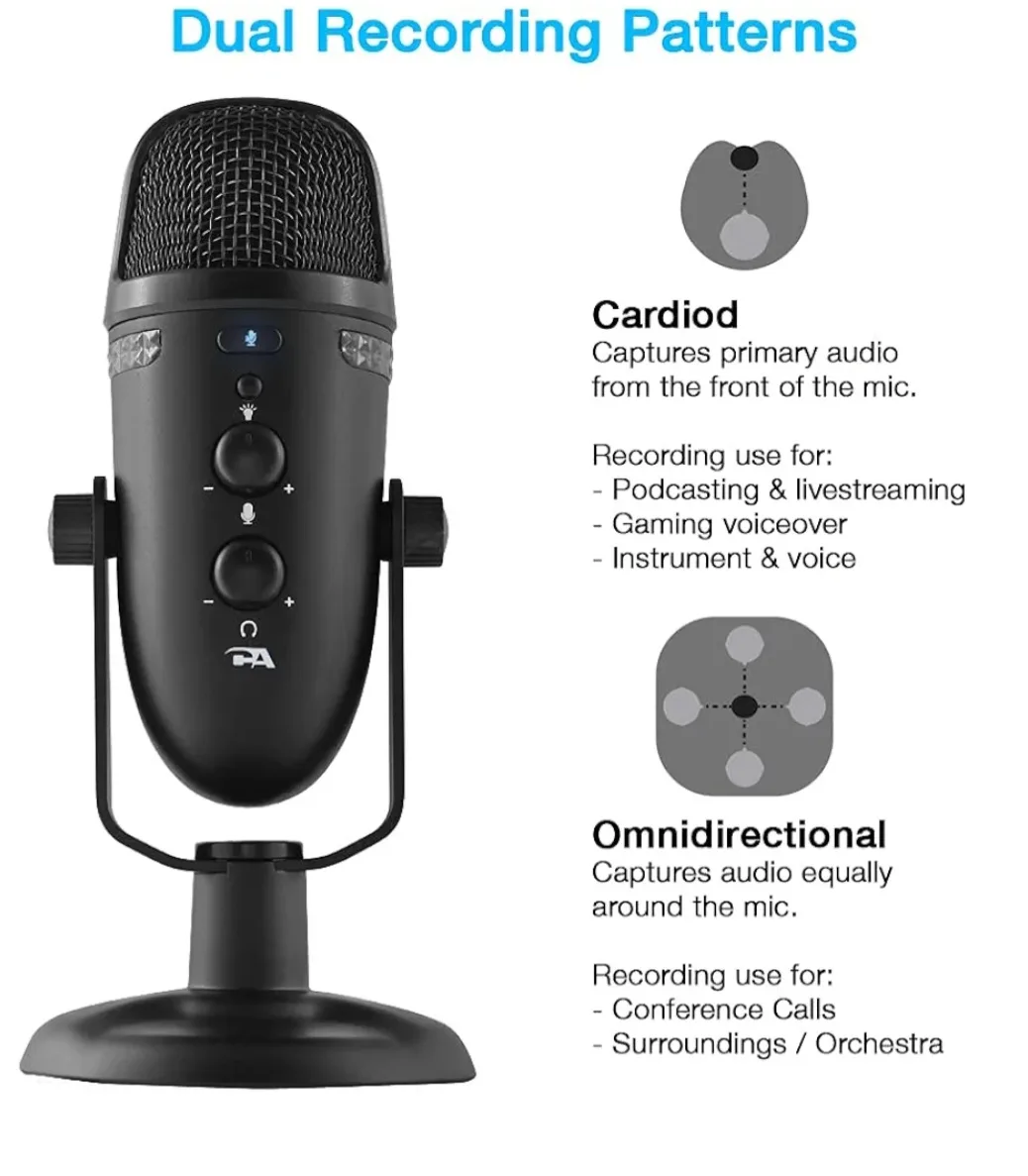 Cyber Acoustics Matterhorn Mic with Multi-Colored Lighting image indicator(7)