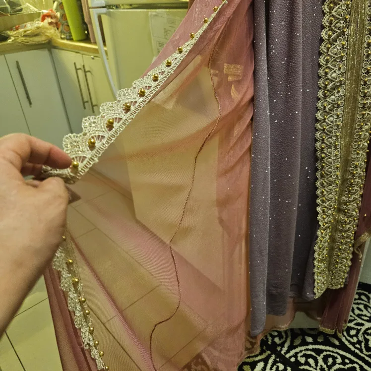 Elegant Beaded Mahagony Kaftan image indicator(3)