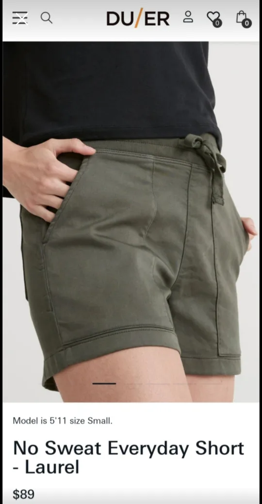 Duer Women No Sweat Everyday Shorts XL image indicator(2)