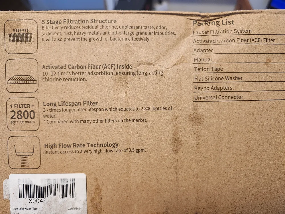 Pure Take Faucet Water Filter System with 2 Filters image indicator(6)