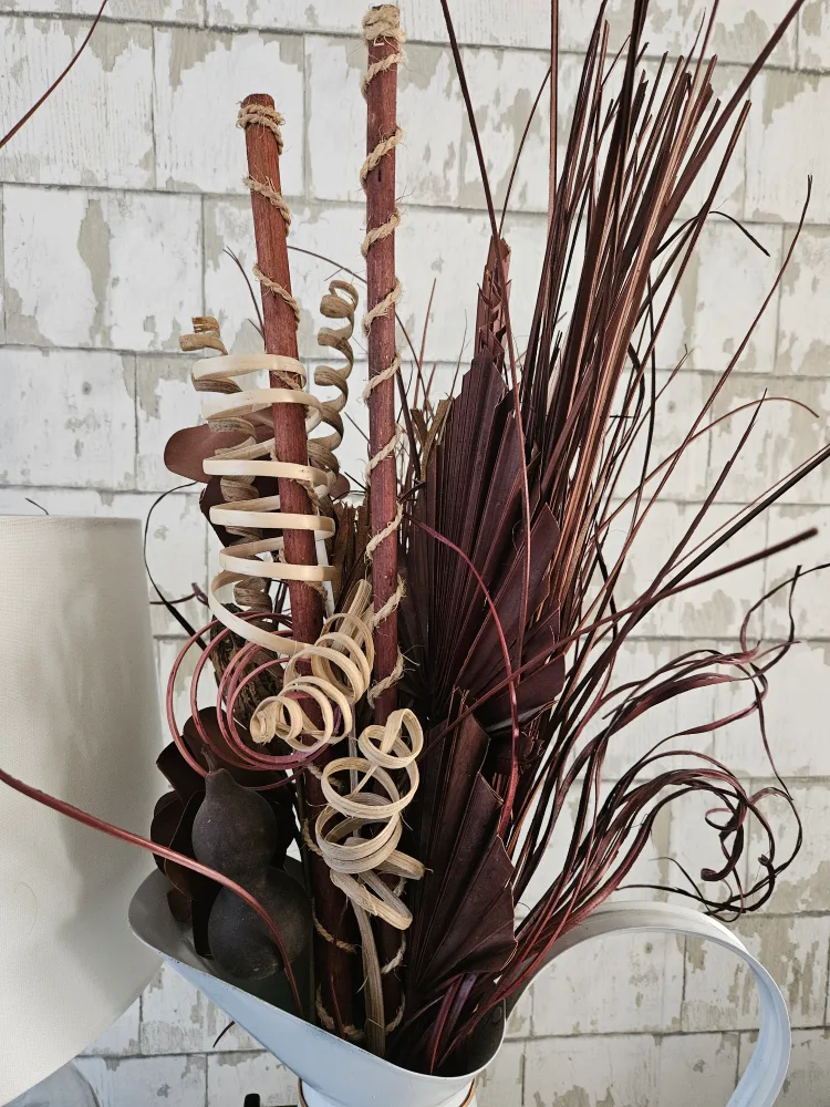 Tall jug with faux flower. image indicator(2)