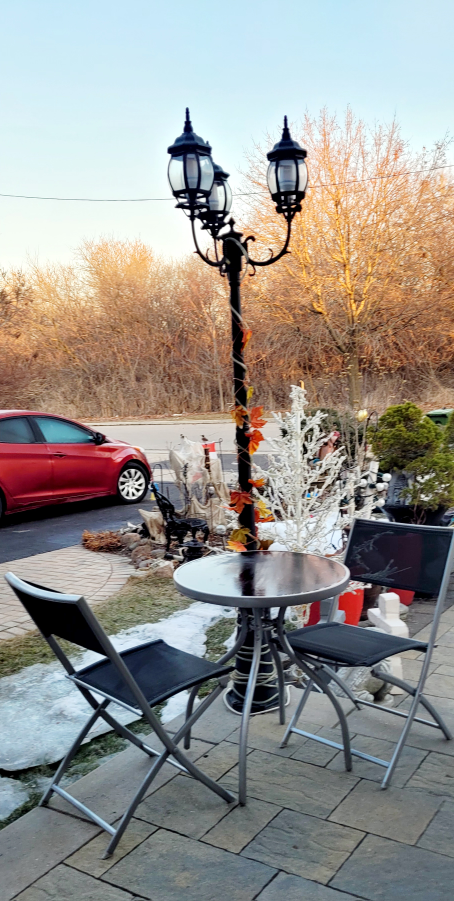 3-Piece Patio Set: Table and Two Folding Chairs - photo 2