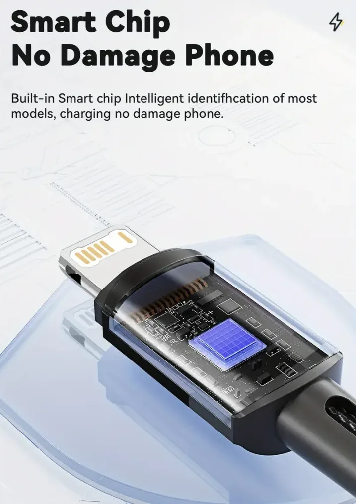 USB-C to Lightning 2m Fast Charging PD30W 480Mbps Data Cable image indicator(4)