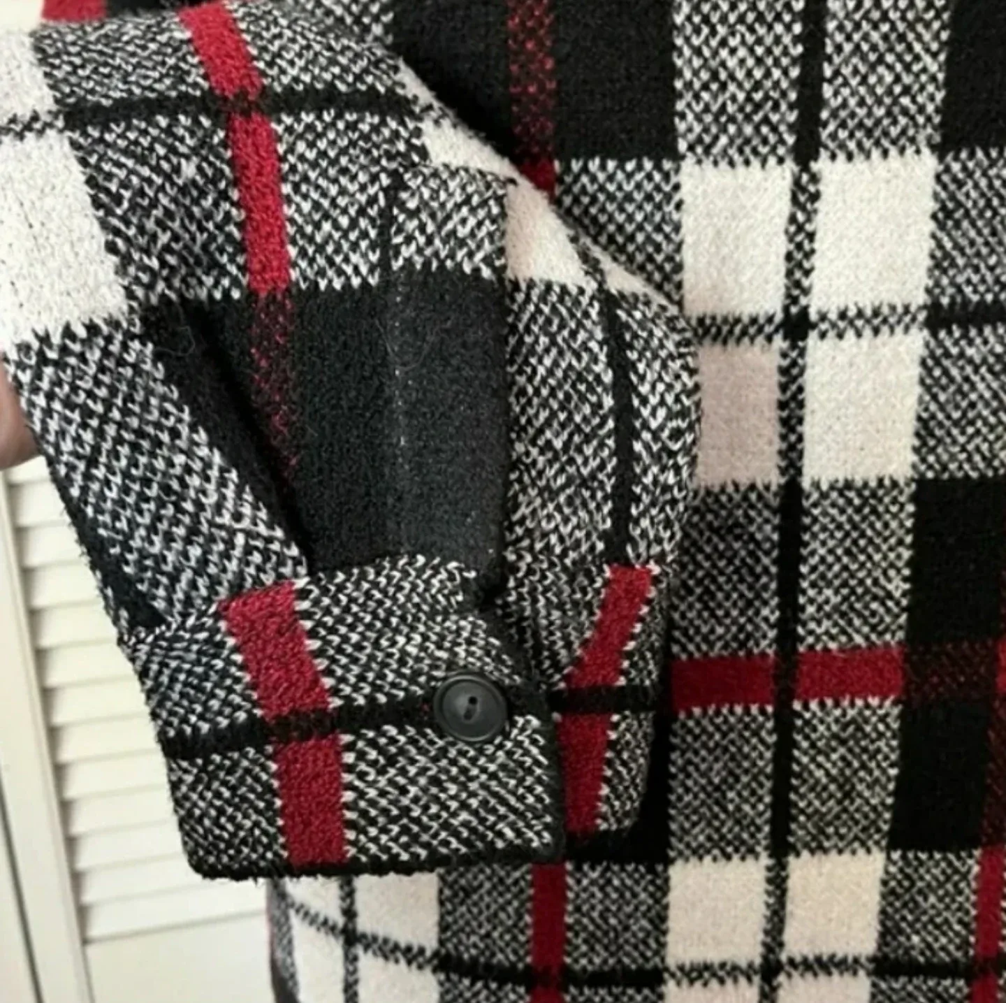 Plaid Knit Button-Up Jacket image indicator(3)