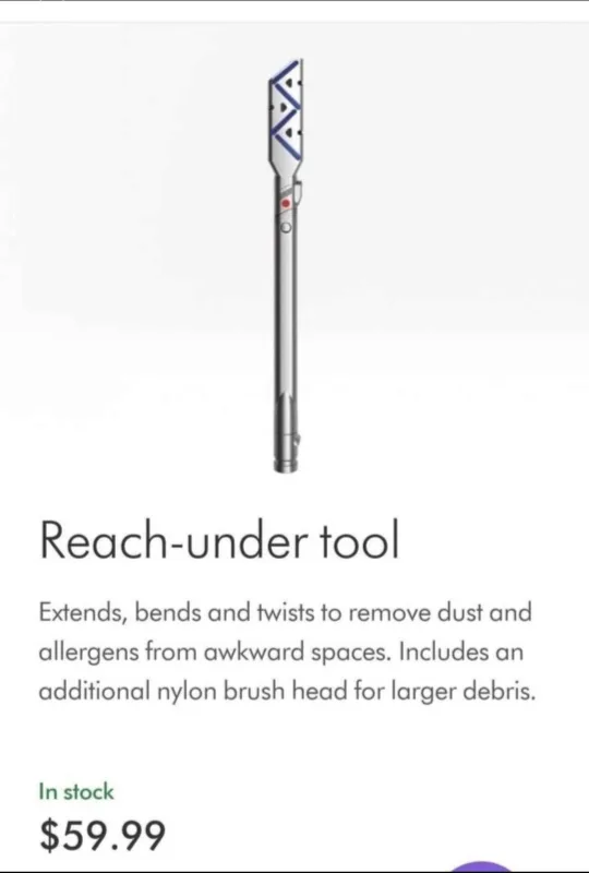 Dyson Reach-Under Flexi Crevice Extension Wand Tool image indicator(4)