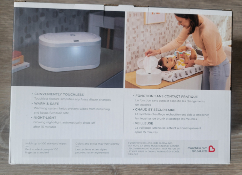NEW Munchkin Touchless Wipe Warmer & Night Light - photo 2