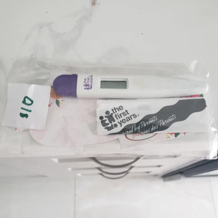 First Baby- 1st Year Thermometer keep track baby Fever... thumbnail