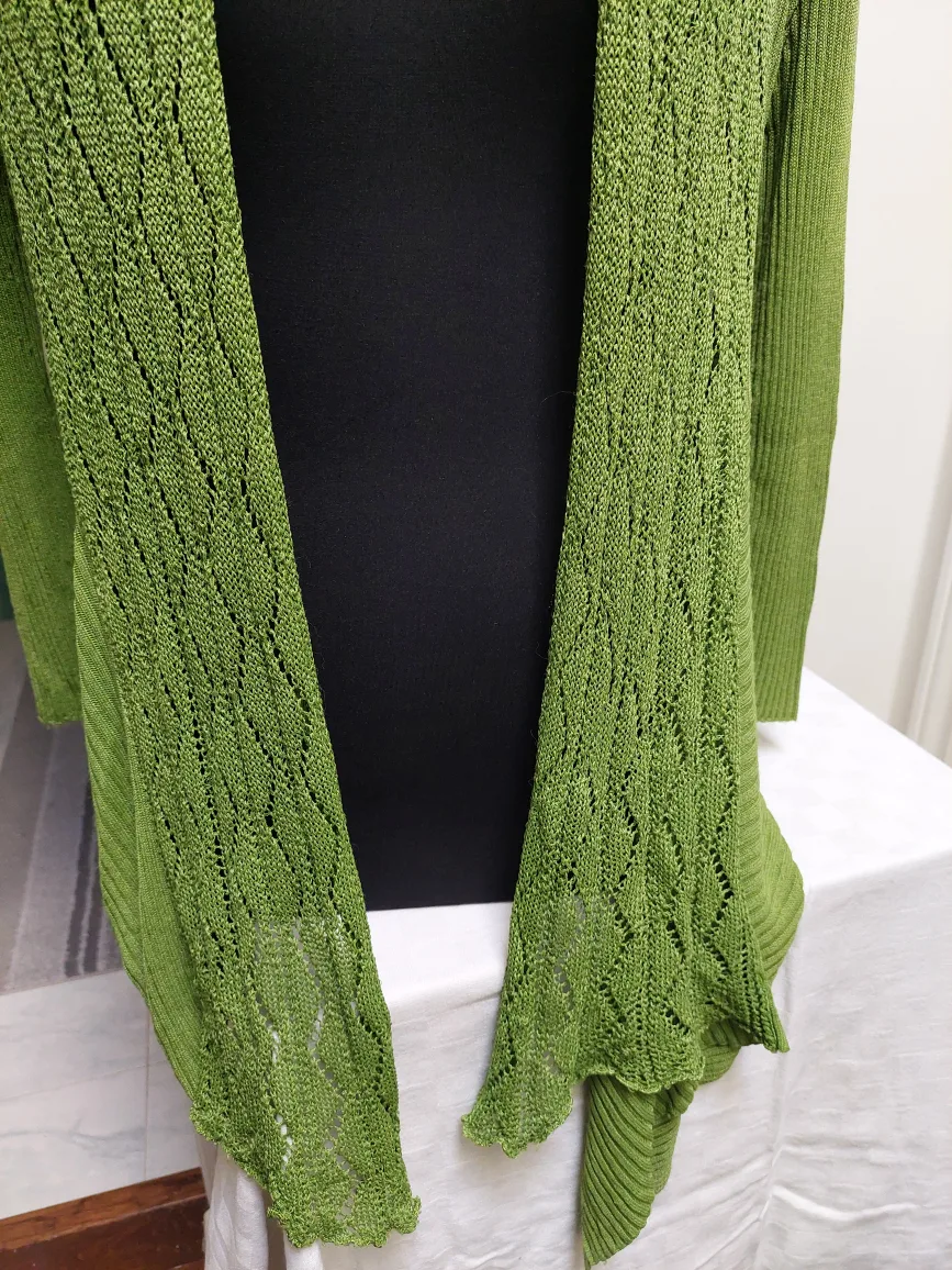 Women's Green Knit Cardigan image indicator(5)