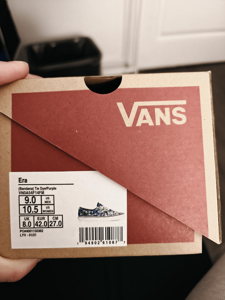 Vans Era Bandana Tie-Dye Purple Skate Shoes - Size 9 - photo 2