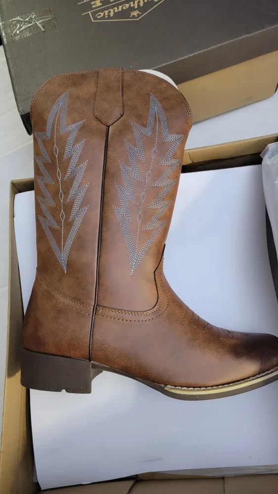 J's.o.l.e Women's Western Cowboy Boots Embroidered- US 11, Brown image indicator(3)