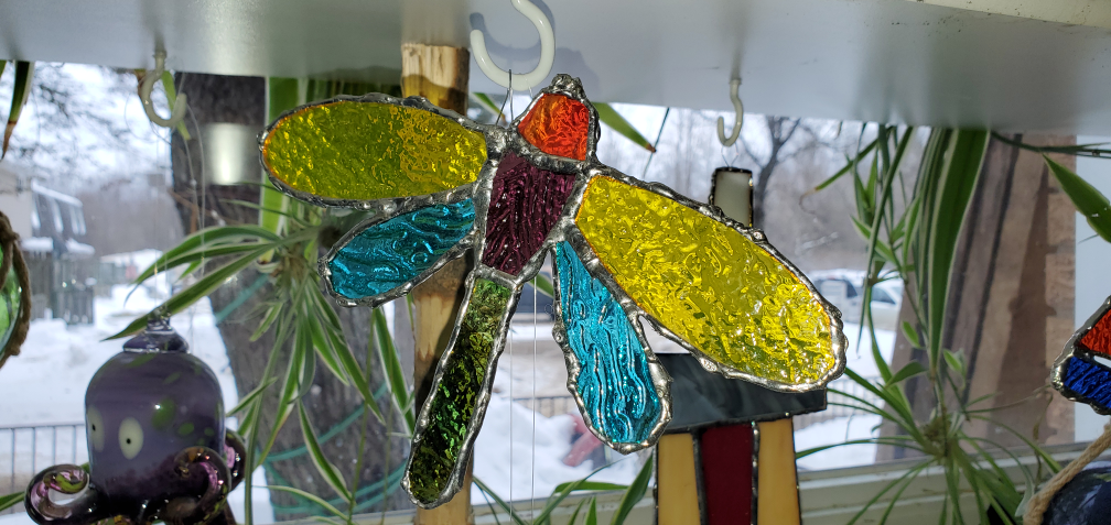 Stained Glass Dragonfly - photo 2