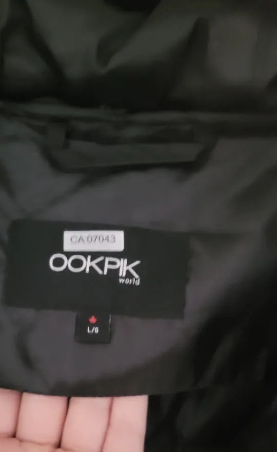 OOKPIK World Men's Black Puffer Jacket - Size Large image indicator(3)
