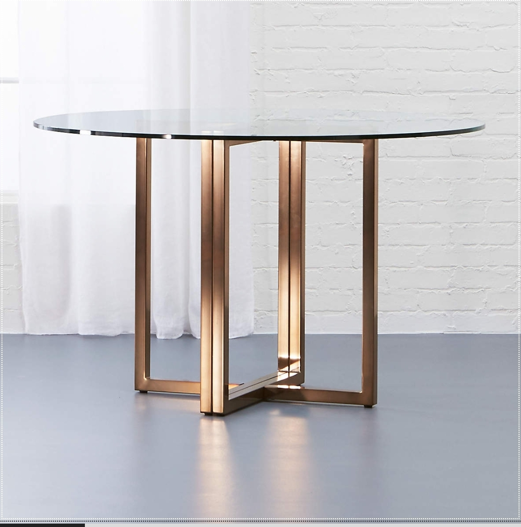 CB2 Silverado 47" Round Brass Dining Table - photo 2