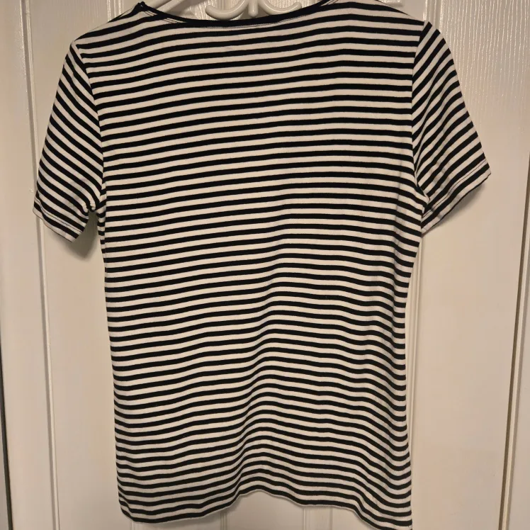 Karen Scott Women's Striped Pineapple T-Shirt image indicator(2)