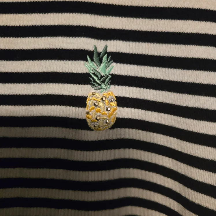 Karen Scott Women's Striped Pineapple T-Shirt image indicator(3)