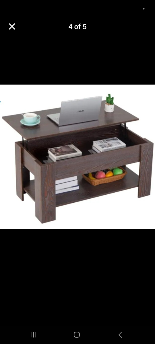 Lift-Top Coffee Table with Storage - photo 2