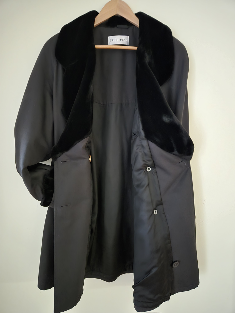 Erich Fend Black Double-breasted Coat - photo 3