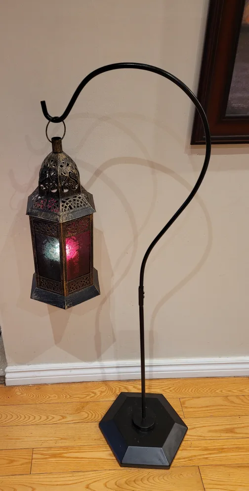 Ornate Metal Lantern with Stand image indicator(7)