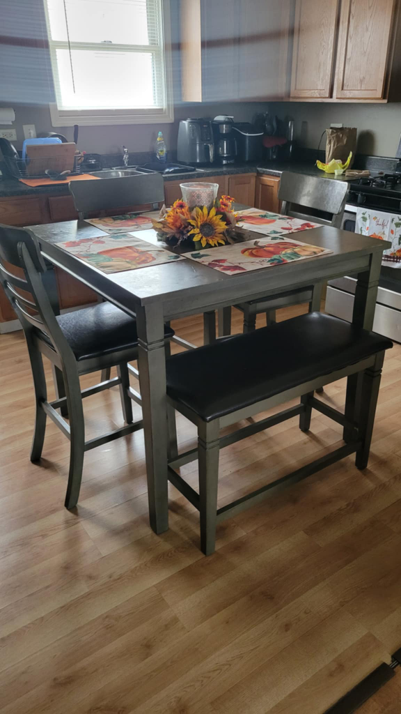 5-Piece Kitchen Table Set with Bench - photo 3