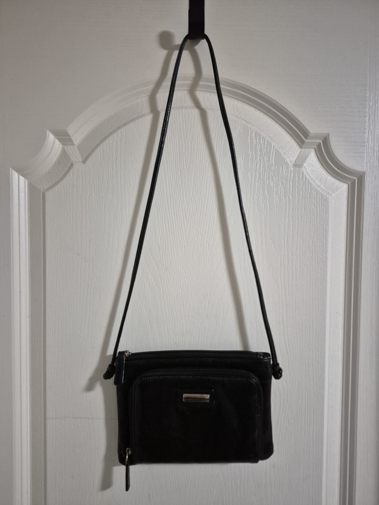 Dolce Vita Black Leather Crossbody Bag