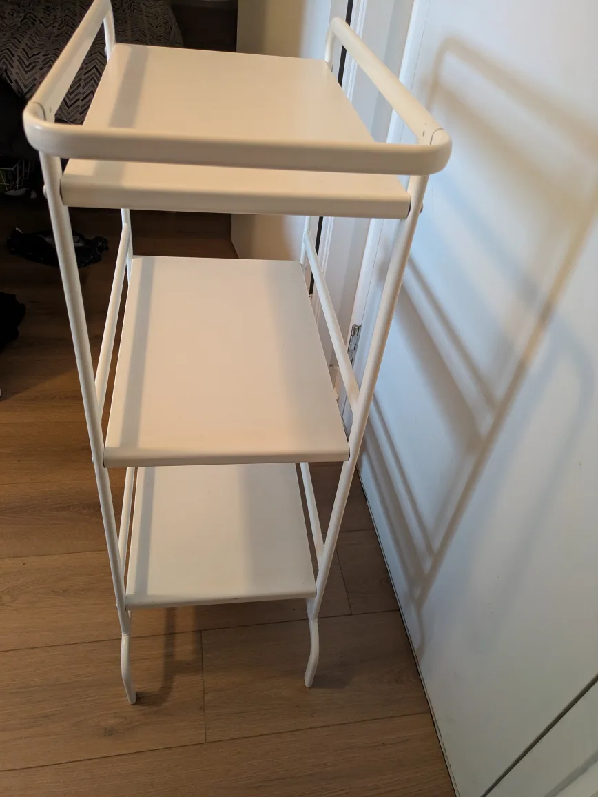 White 3-Tier Rolling Cart image indicator(3)