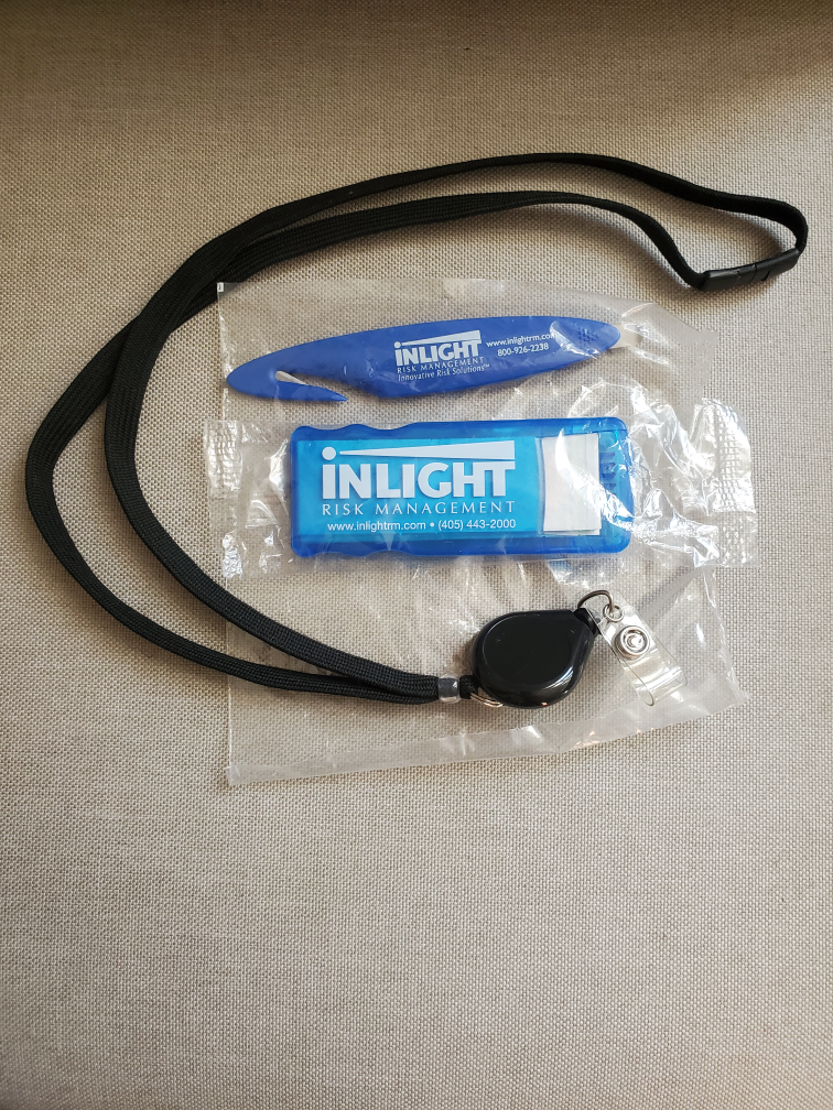 Inlight Set: Lanyard, ID holder, and Letter Opener 🧡