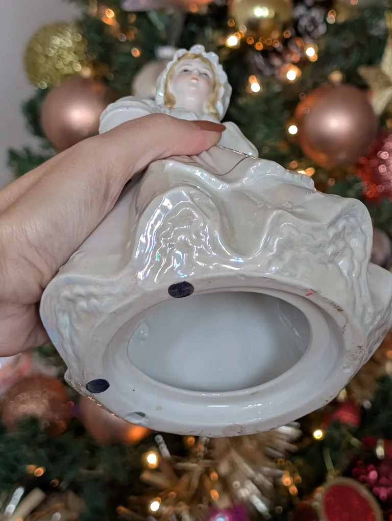 Vintage Ceramic Girl Figurine with Basket image indicator(8)