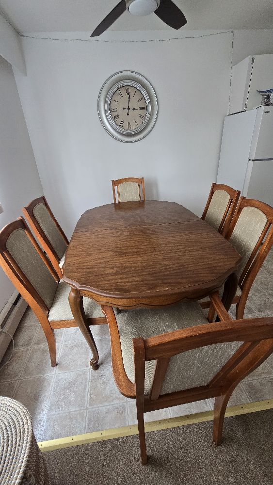 Dining Table Set with Six Chairs