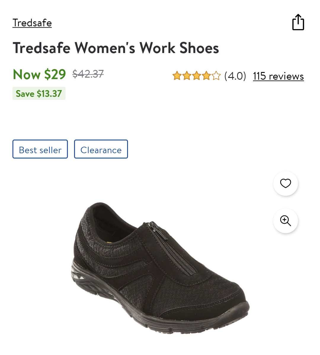 Tredsafe Women's Slip-On Work Shoes size 6 - photo 3