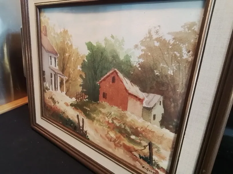 American Watercolor on Paper Sgd Edward Garbely image indicator(2)