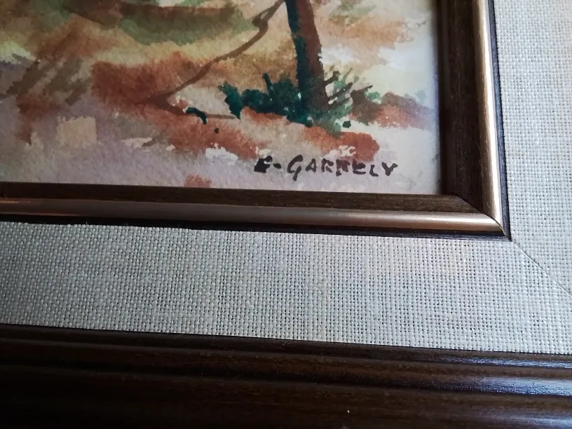 American Watercolor on Paper Sgd Edward Garbely image indicator(3)