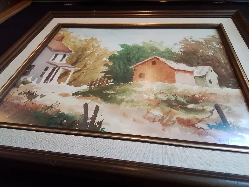 American Watercolor on Paper Sgd Edward Garbely image indicator(4)