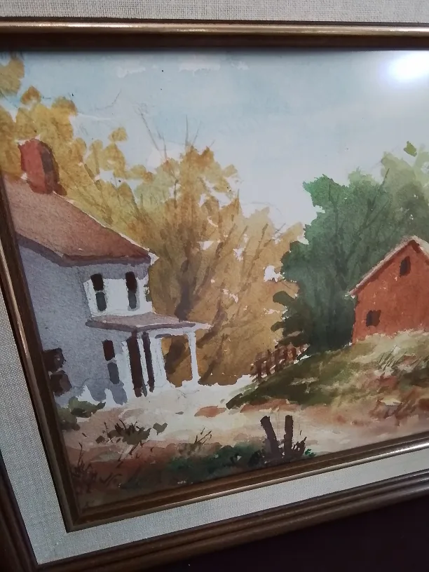 American Watercolor on Paper Sgd Edward Garbely image indicator(6)