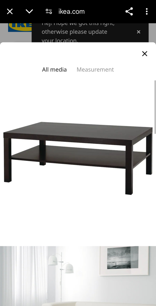 IKEA Lack Coffee Table - Black-Brown